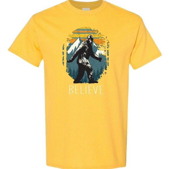 Sasquatch Believe Mountains Bigfoot Short Sleeve - Picture 8 of 10